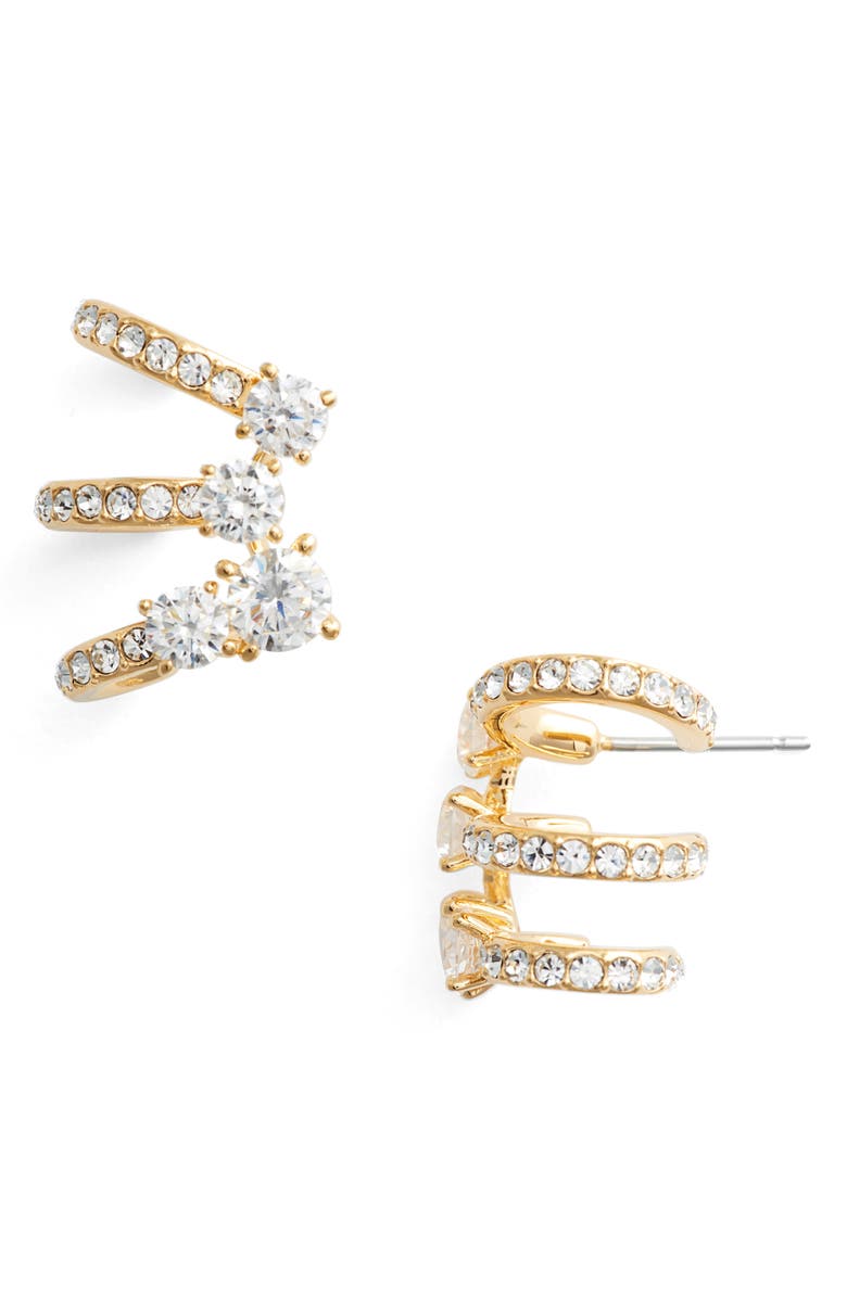 Nadri Multi Hoop Cubic Zirconia Earrings, Main, color,