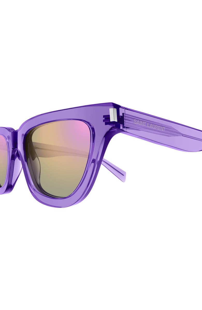 Saint Laurent Sulpice 53mm Cat Eye Sunglasses, Alternate, color, 