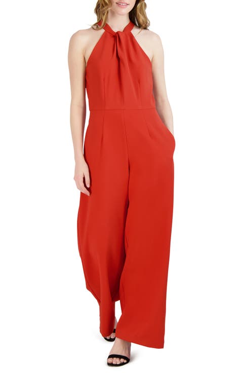 Halter Neck Wide Leg Jumpsuit
