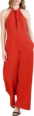 Julia Jordan Halter Neck Wide Leg Jumpsuit