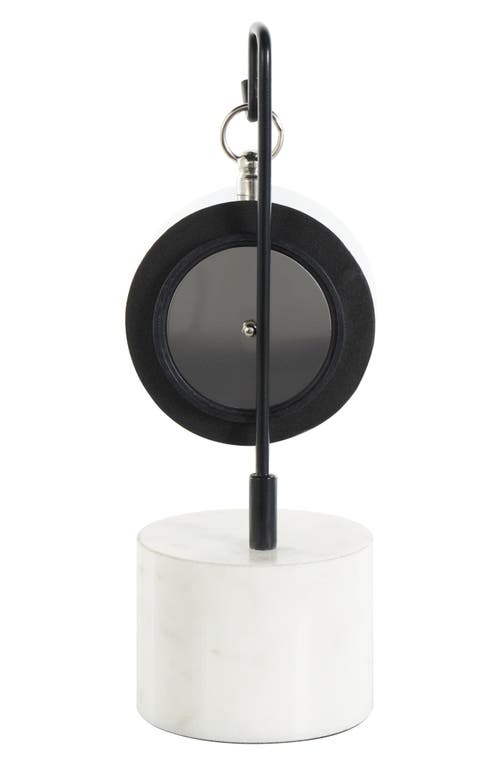 Vivian Lune Home Modern Stainless Steel Clock In Silver