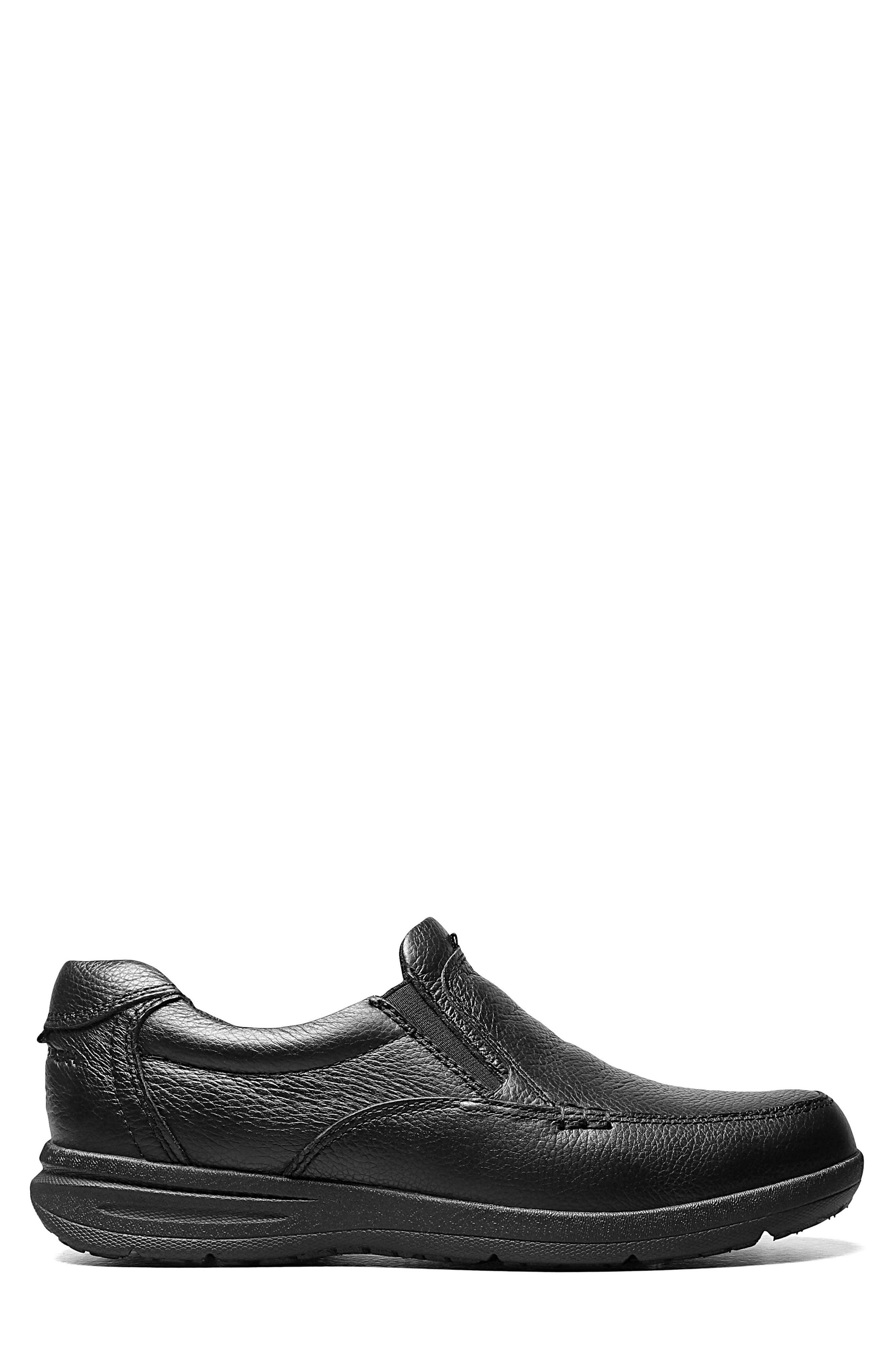 NUNN BUSH Cam Moc Toe Slip-On, Alternate, color, Black Tumble