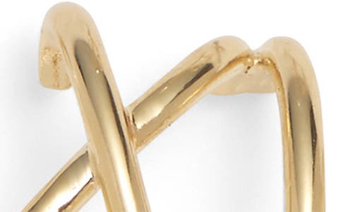 Lady Grey X Ear Cuff Earrings In Gold
