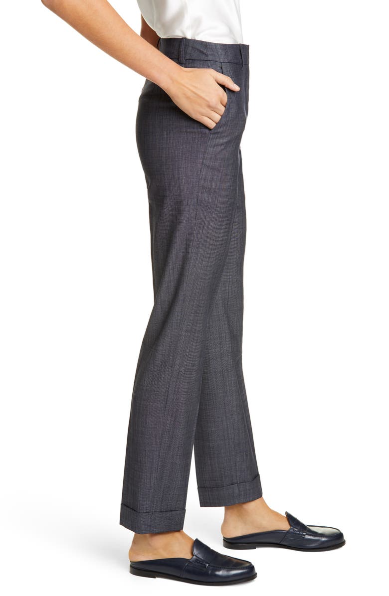Lafayette 148 New York Clinton Cuffed Wool Blend Pants, Alternate, color,