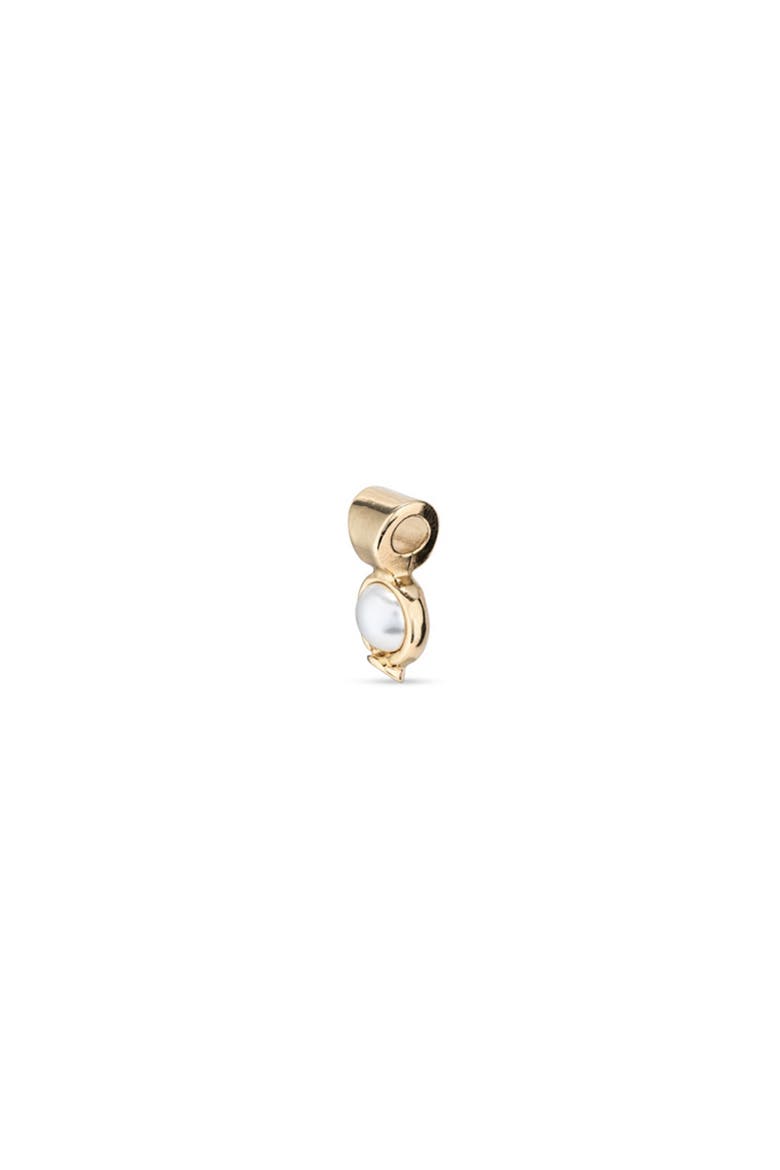 18K Gold-Plated Charm with Pearl, Alternate, color, Gold