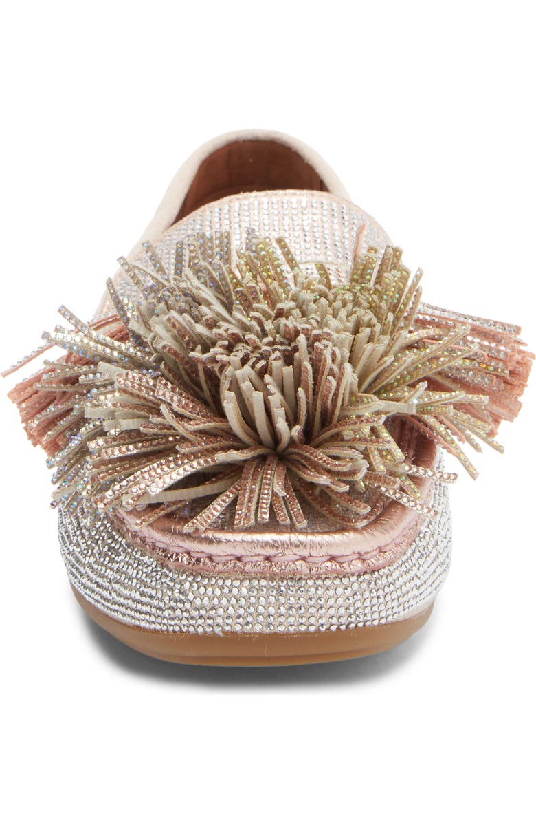 Kurt Geiger London Crystal Embellished Pompom Loafer, Alternate, color, Open Grey