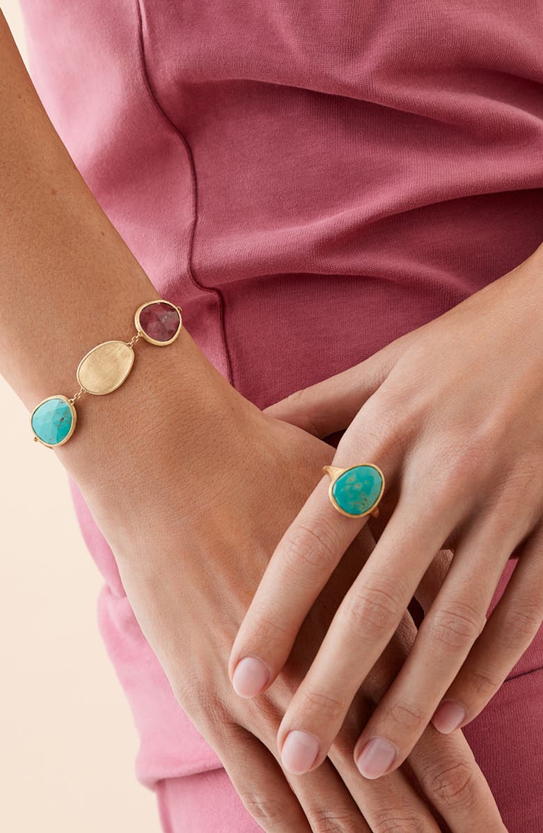 Marco Bicego Lunaria Turquoise Bracelet, Alternate, color, Gold/Mixed