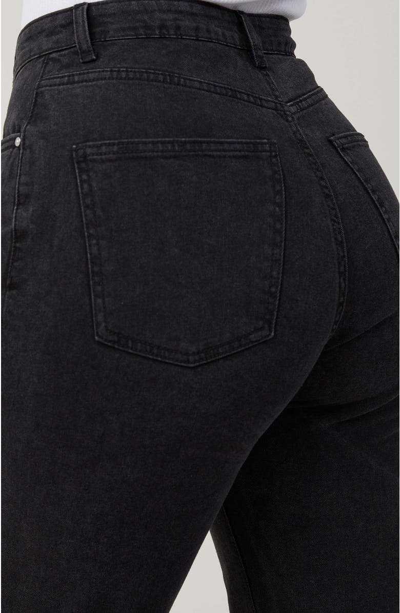 Cotton On Women's Curvy Stretch Straight Jean, Alternate, color, Graphite Black
