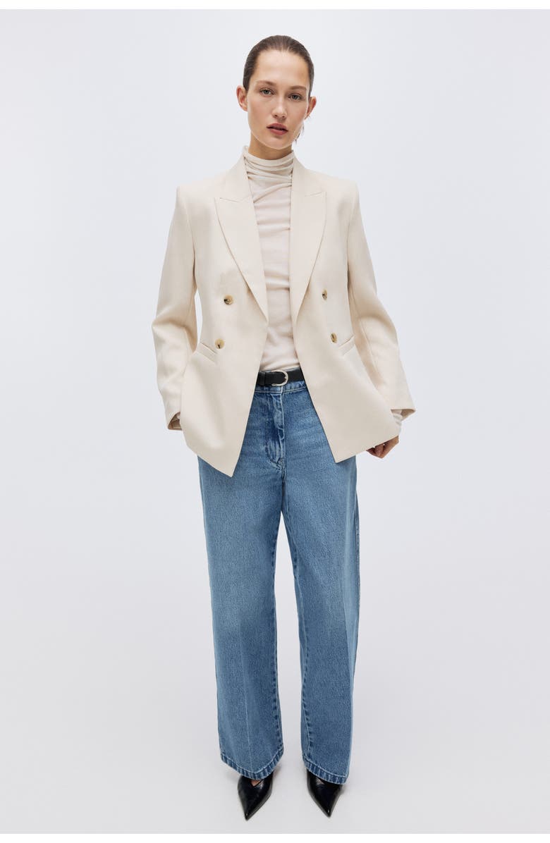 H&M Blazer, Alternate, color, Light Beige