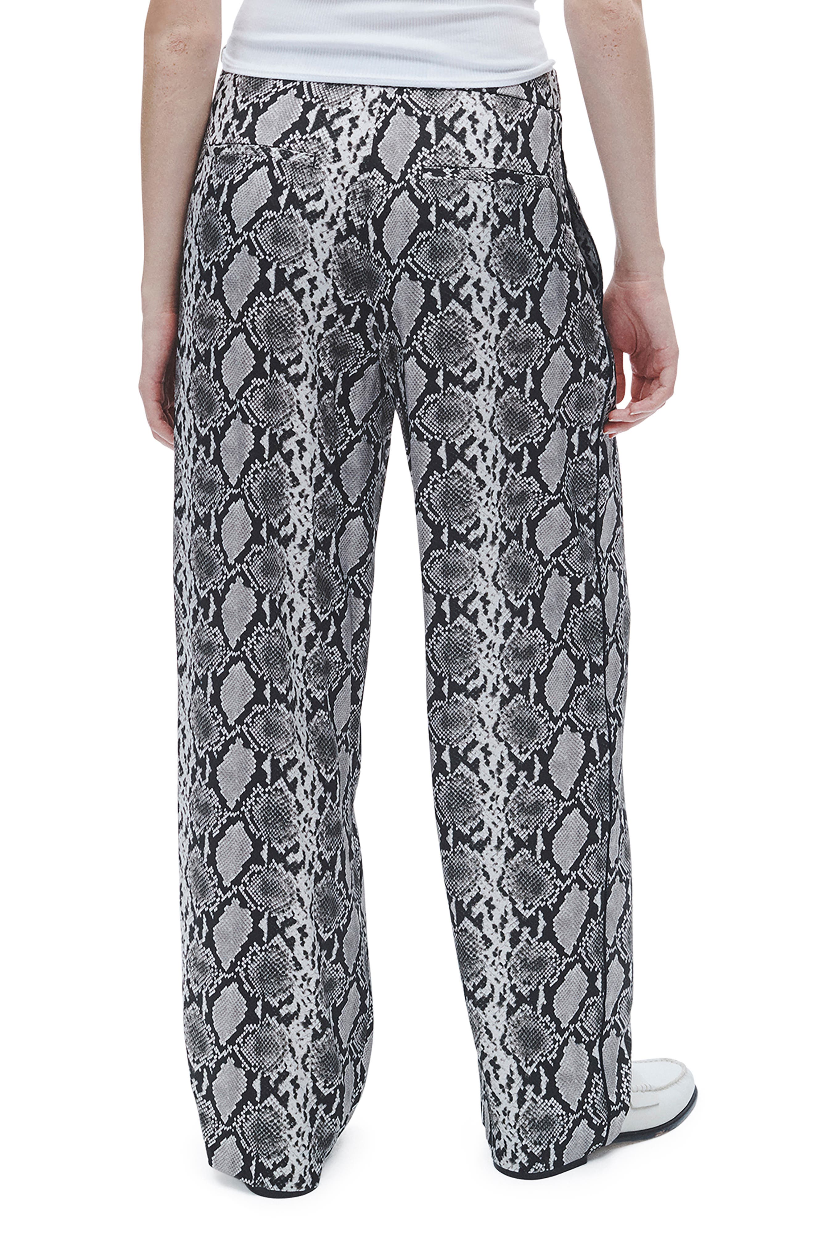 Lace Print Silk Blend Wide Leg Pants - image 2