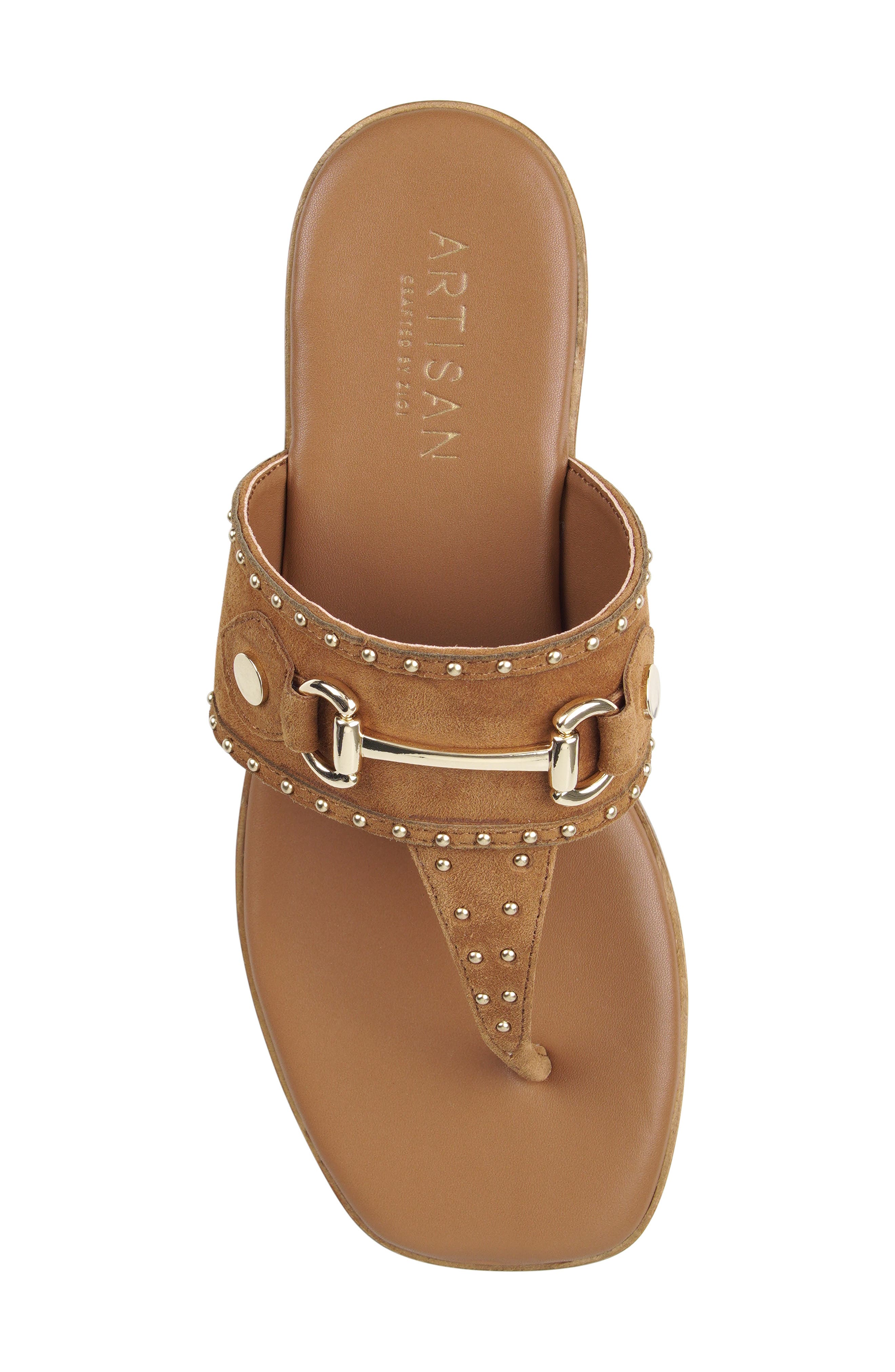 Lynwood Leather Flip Flop, Alternate, color, TAN SUEDE