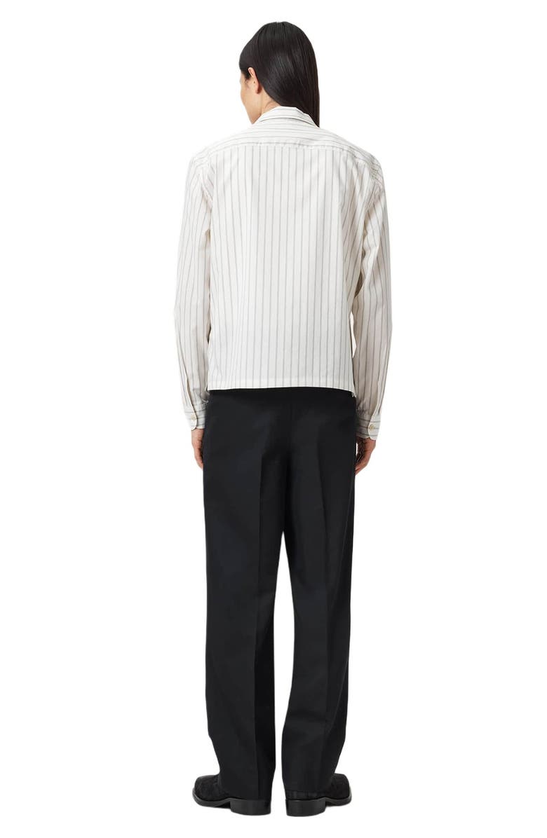 AllSaints Tallis Pleated Straight Leg Pants, Alternate, color, Black