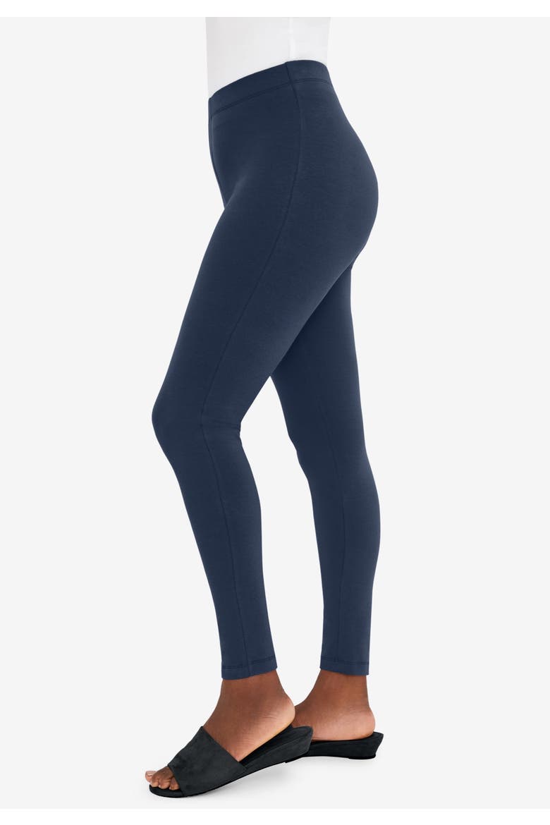 Everyday Stretch Cotton Legging, Alternate, color, NAVY