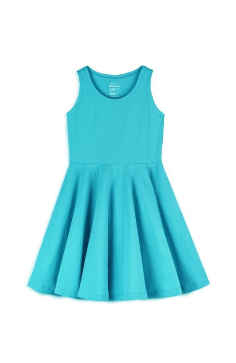 Organic Cotton Sleevless Solid Twirl Dress