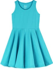 Mightly Organic Cotton Sleevless Solid Twirl Dress