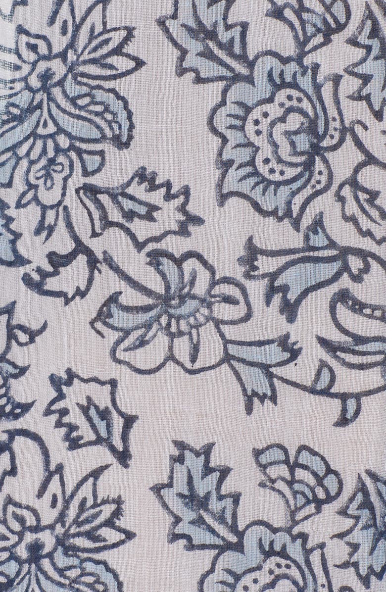 Roller Rabbit Printed Long Cover-Up Dress, Alternate, color, Cloud