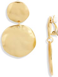 Karine Sultan Irregular Discs Clip-On Earrings