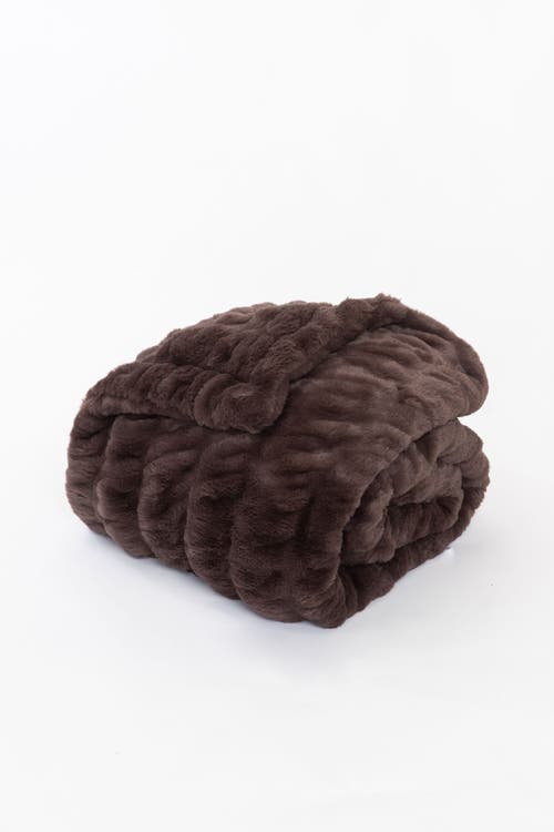 Sea To Me Blankets LA Escapade Faux Fur Throw Blanket in Mocha  product