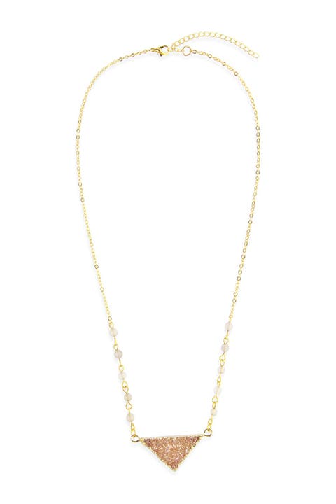 Druzy Triangle Necklace