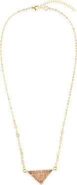 SAACHI Druzy Triangle Necklace