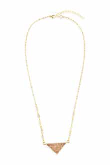 SAACHI Druzy Triangle Necklace