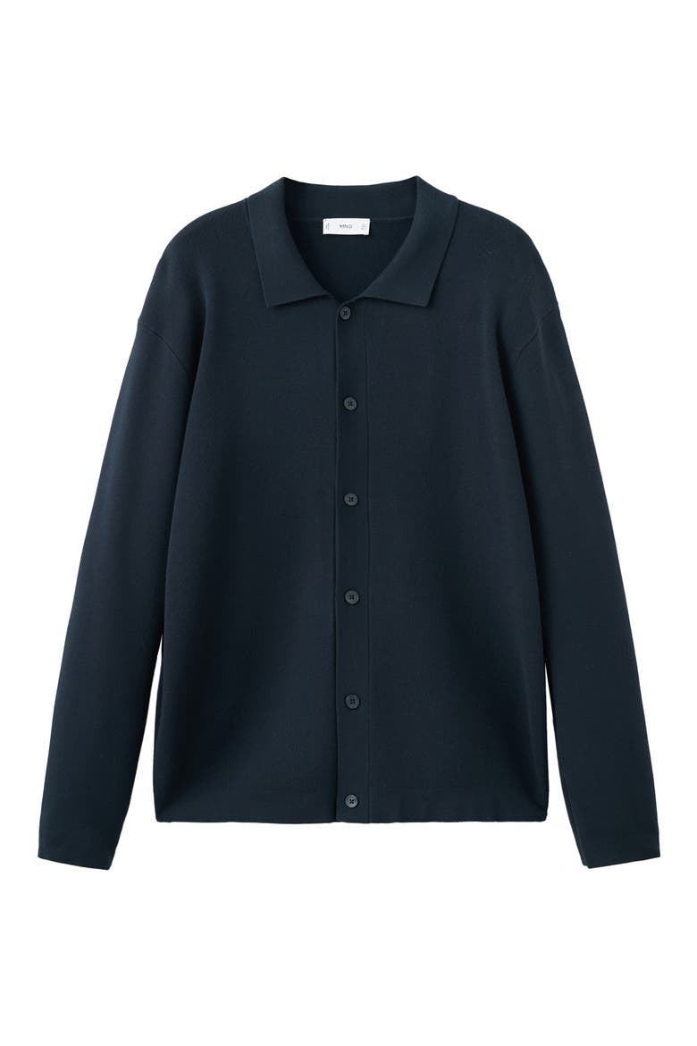Fine Knit Comfort Stretch Cardigan, Alternate, color, NAVY