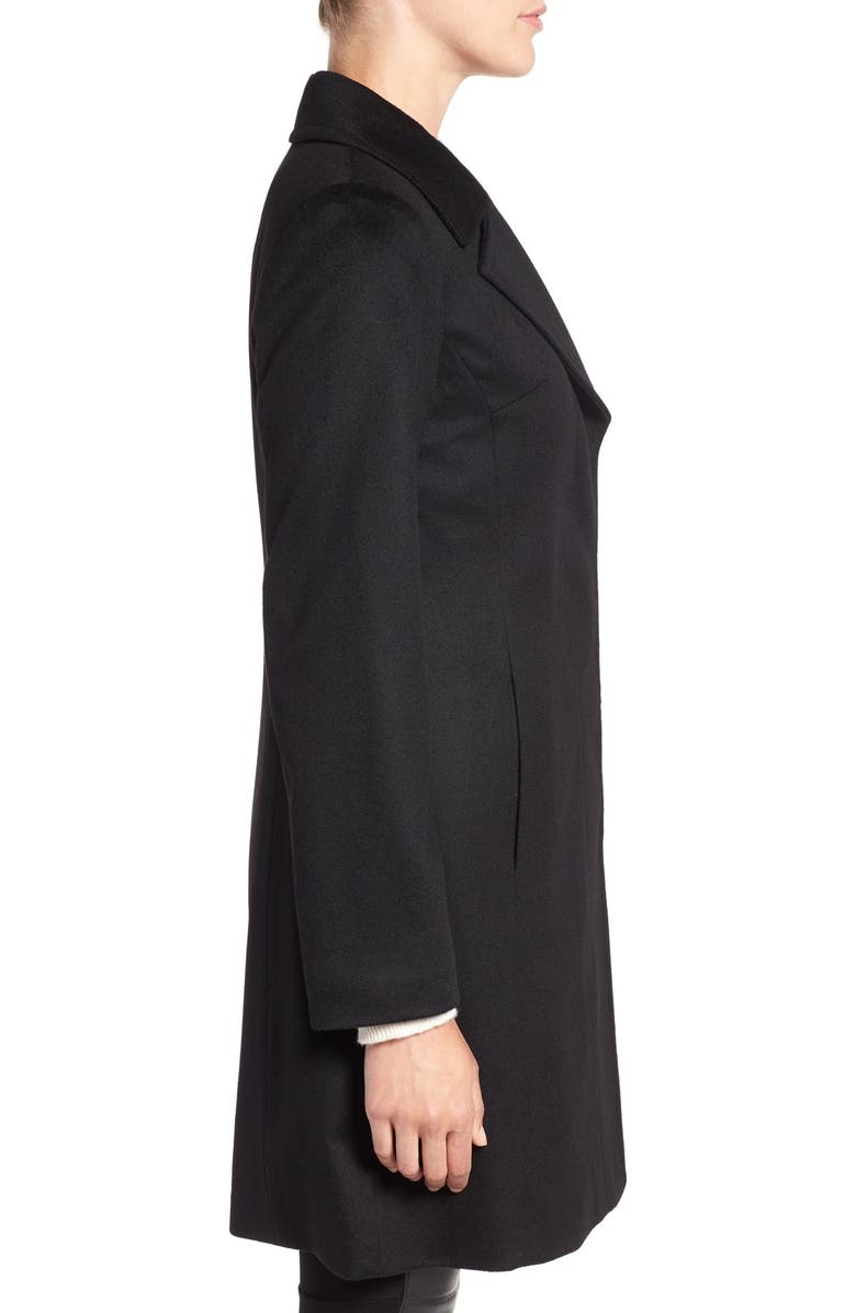 Fleurette Notch Collar Lightweight Cashmere Coat, Alternate, color,