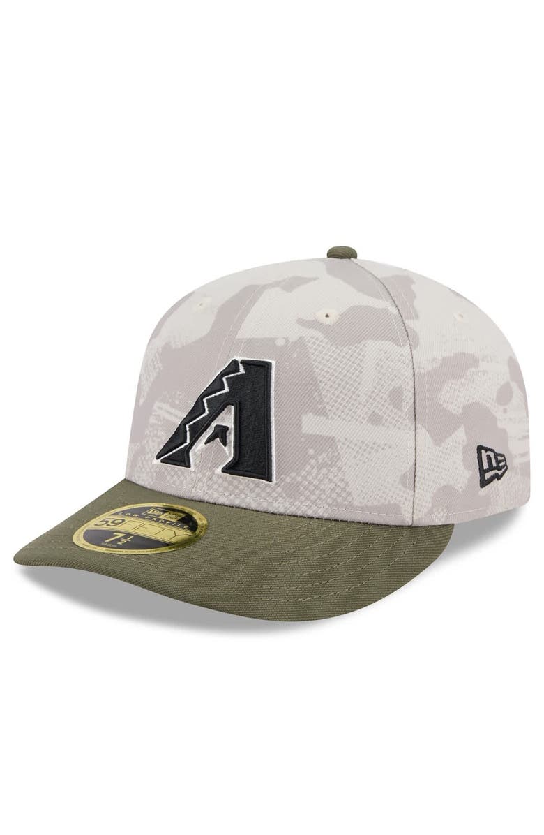 New Era Men's New Era Light Beige/Olive Arizona Diamondbacks 2025 Armed Forces Day Low Profile 59FIFTY Fitted Hat, Alternate, color, Light Beige