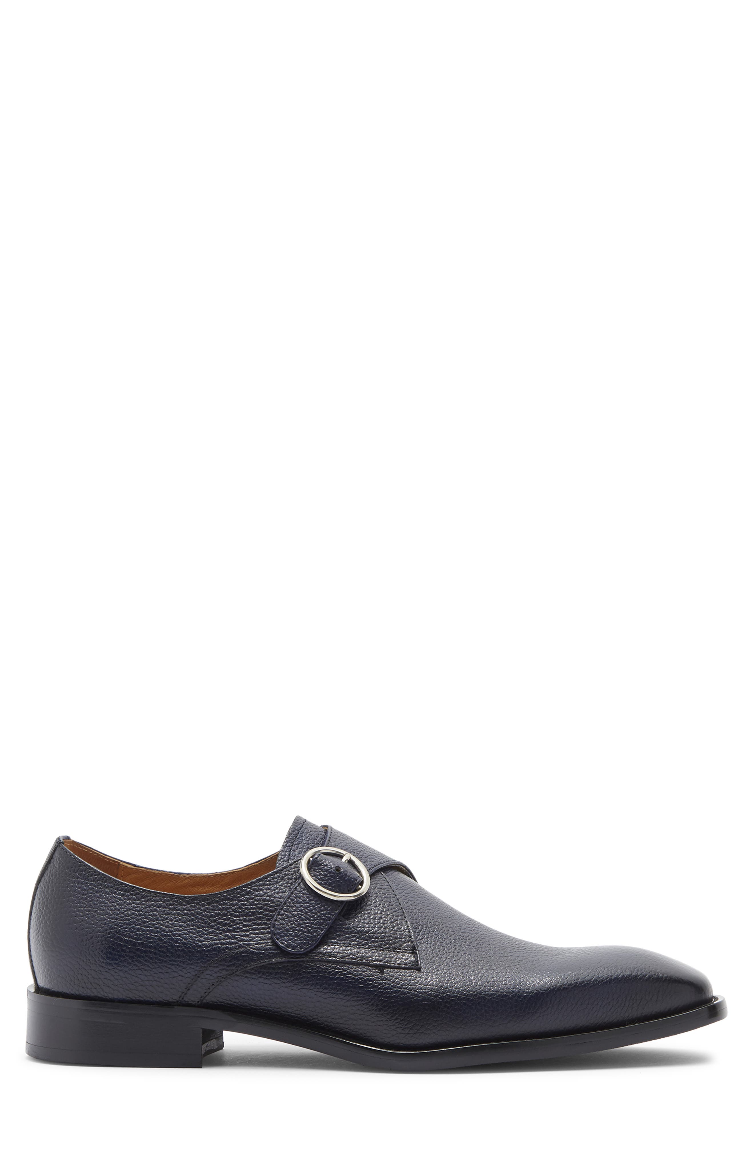 Maison Forte Vero Monk Shoe, Alternate, color, Navy