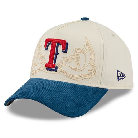 Men's New Era Stone Texas Rangers Western Stitch 9FORTY A-Frame Adjustable Hat