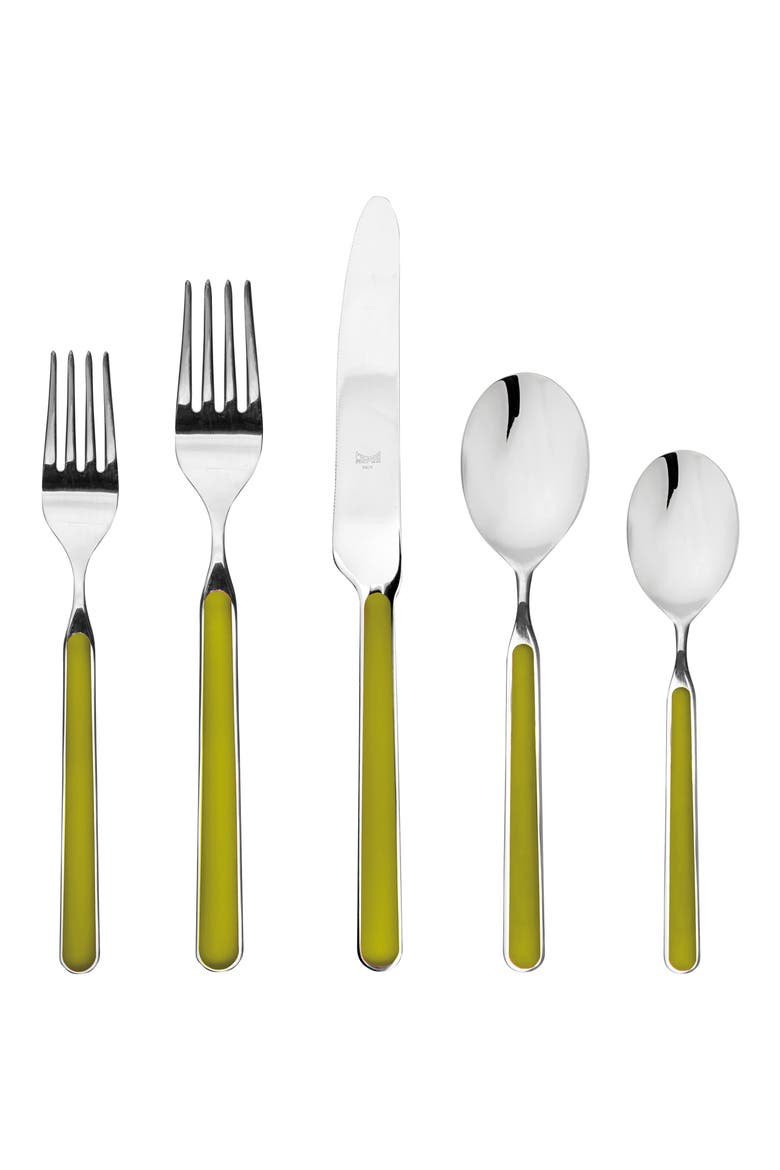 Fantasia 5-Piece Place Setting, Main, color, OLIVE-GREEN