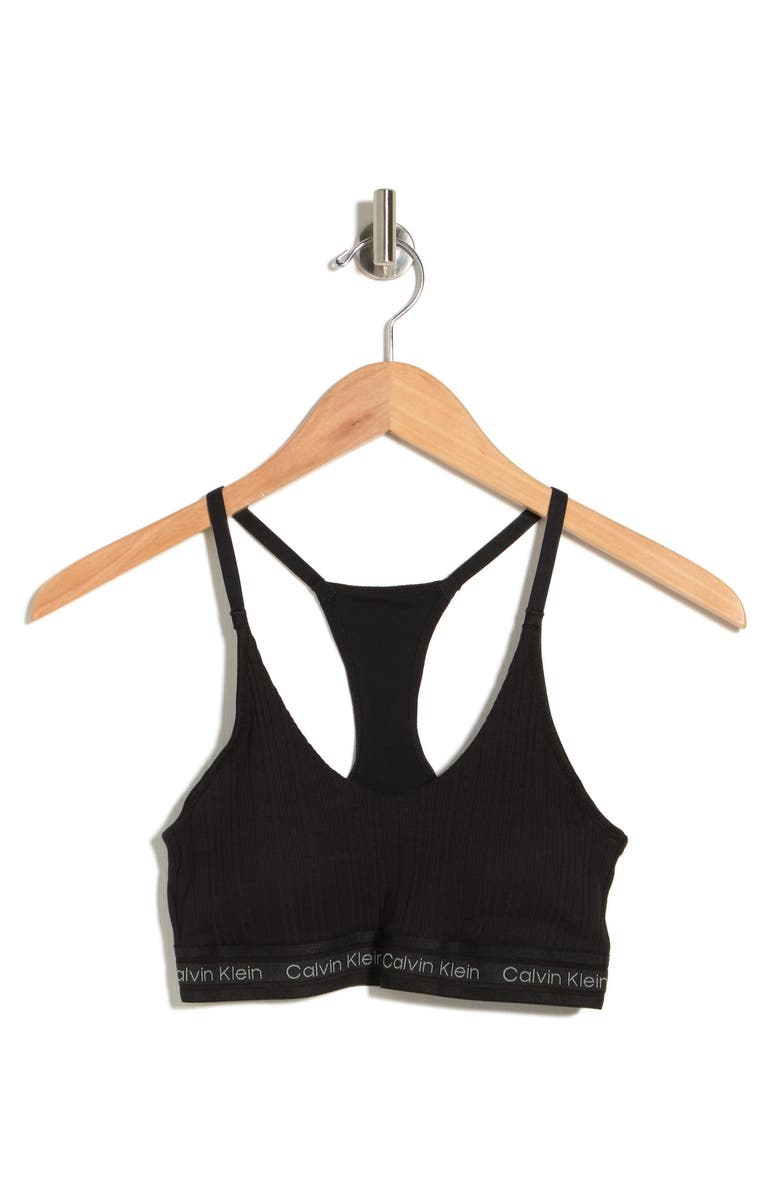 Calvin Klein Refined Rib Lightly Lined Bralette, Alternate, color,