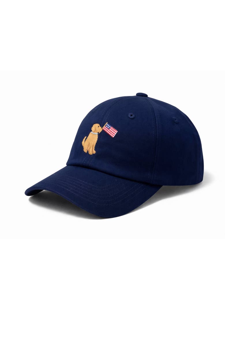 Bits & Bows American Dog Baseball Hat, Alternate, color, Navy Blue