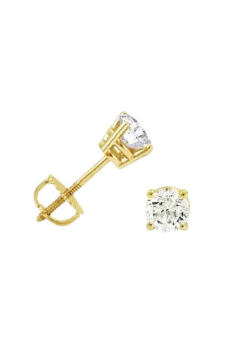 Bliss Diamond 1/4 Ct Diamond Screw Back Studs 14k Gold Lab Grown Eco Friendly, Alternate, color,