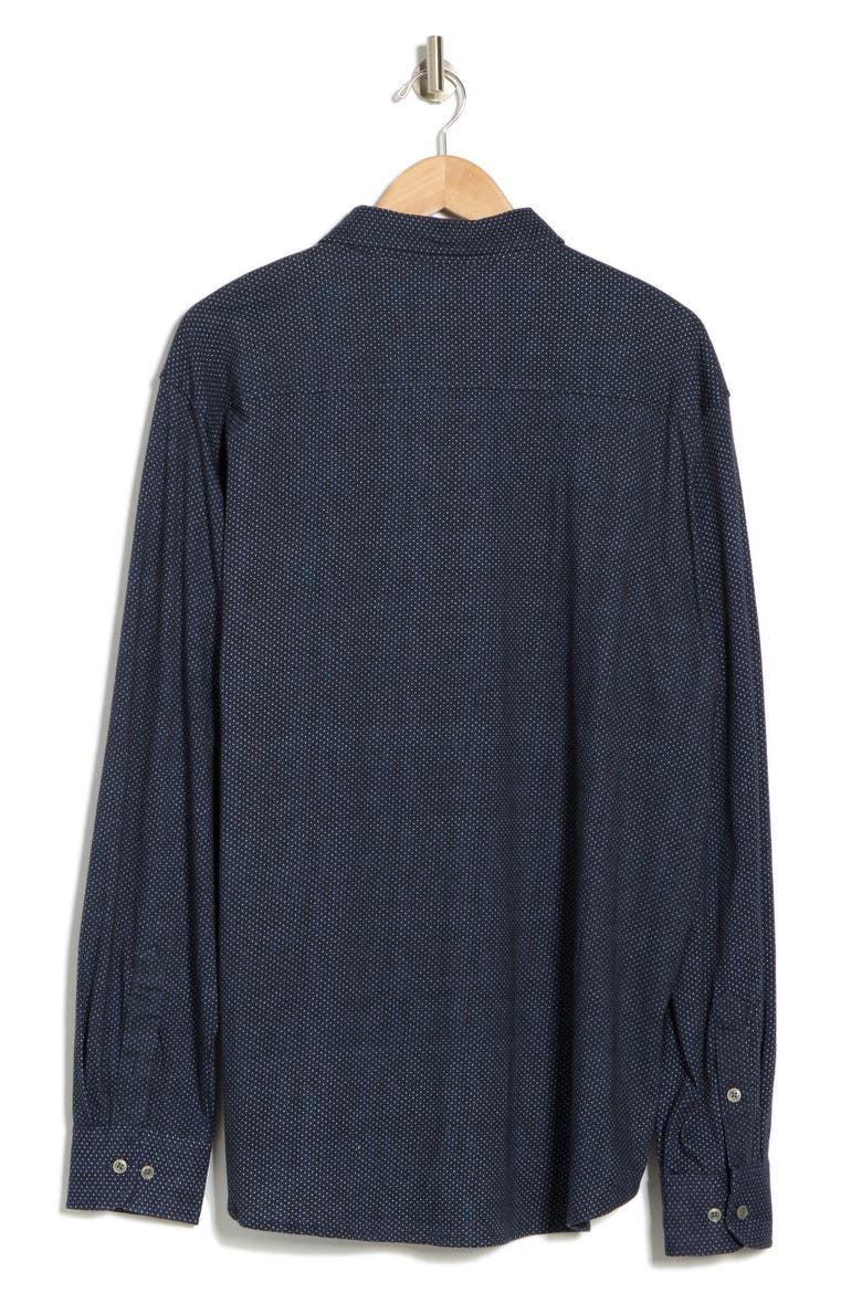 Ohdat Button-Up Shirt, Alternate, color, NAVY