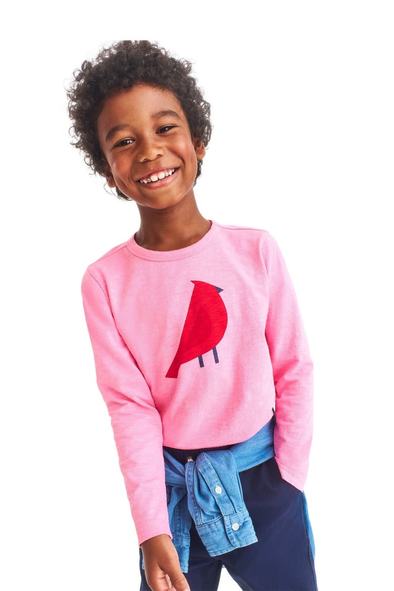 Kids Long Sleeve Cardinal Tee, Alternate, color, Taffy