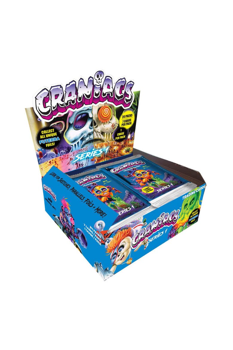 Craniacs Trading Cards Series One Hobby Box | 24 Packs Per Box, Main, color, Blue