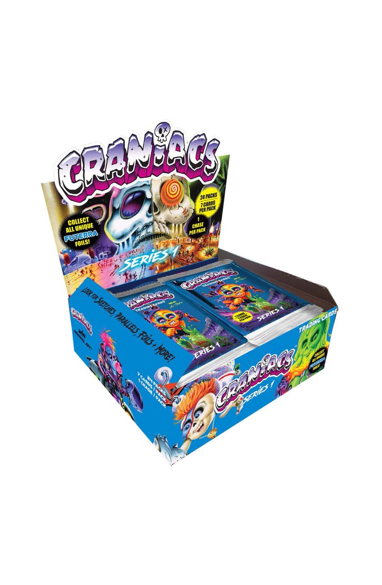Ira Friedman Enterprises LLC Craniacs Trading Cards Series One Hobby Box | 24 Packs Per Box, Main, color, Blue