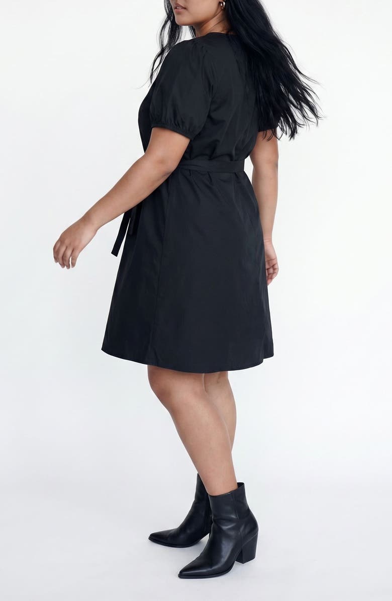 VERO MODA Tie Waist Dress, Alternate, color, Black