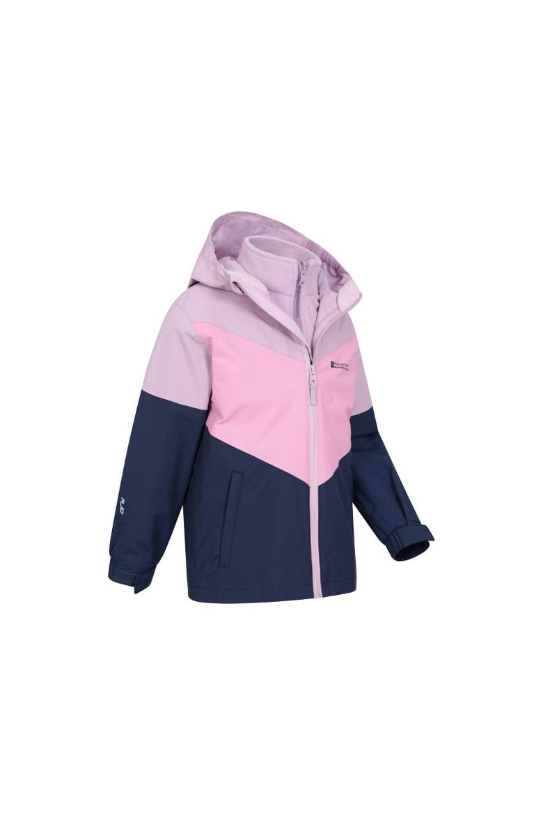 Childrens/Kids Lightning II 3 in 1 Waterproof Jacket, Alternate, color, Dark Blue and Pink