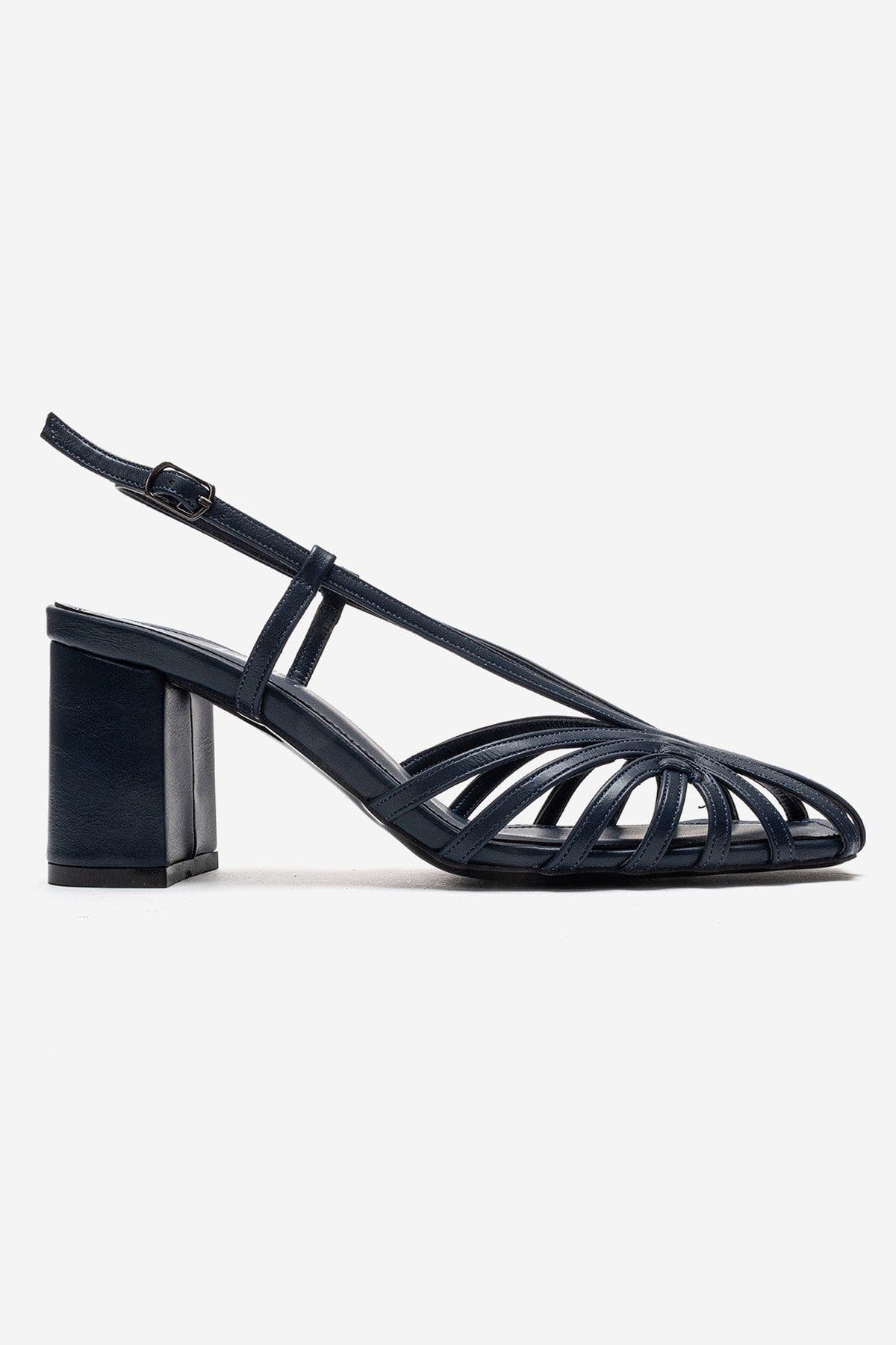 Prologue Shoes Wilda Block Heel Sandal, Alternate, color, Navy