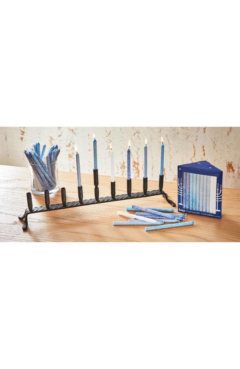 tag Set of 44 Hanukkah Menorah Candles, Alternate, color, Blue Multi