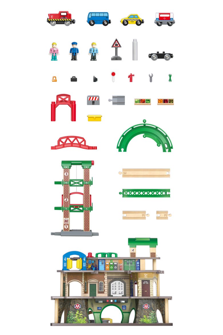 Multi-Level Railway City Playset, Alternate, color, MULTI