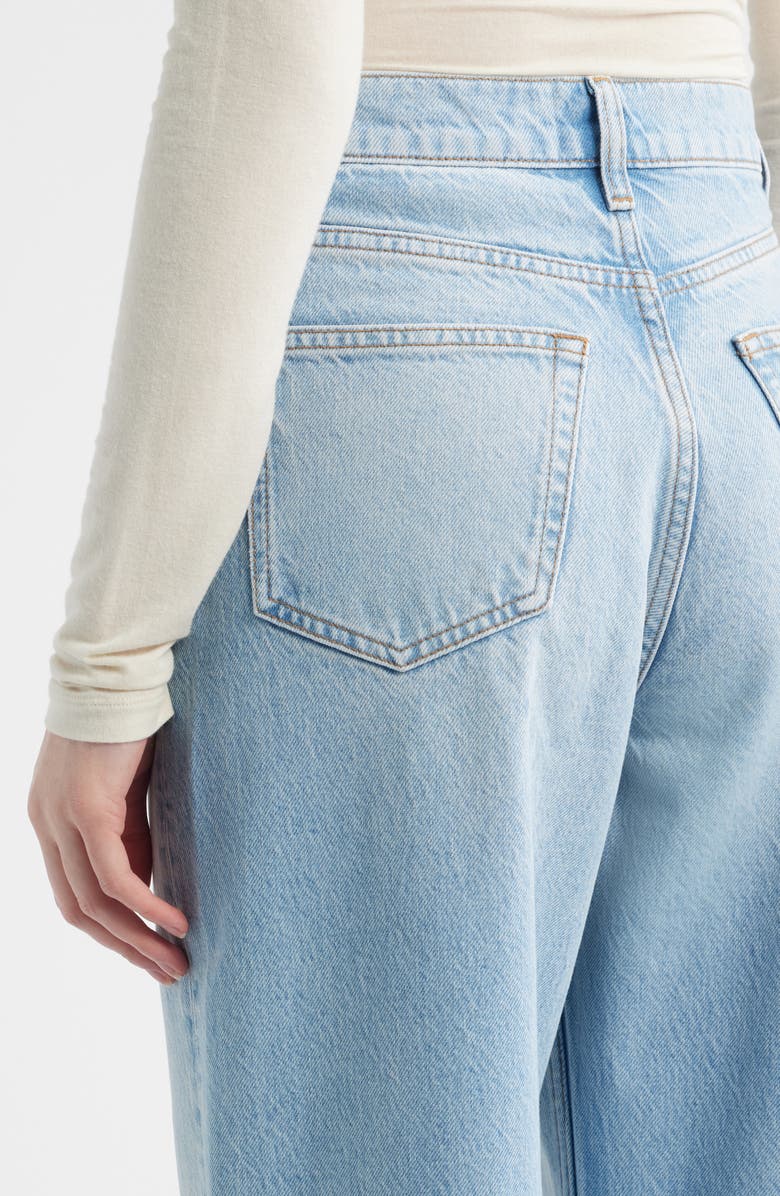 Reformation Cary High Waist Slouchy Wide Leg Jeans, Alternate, color, Arena