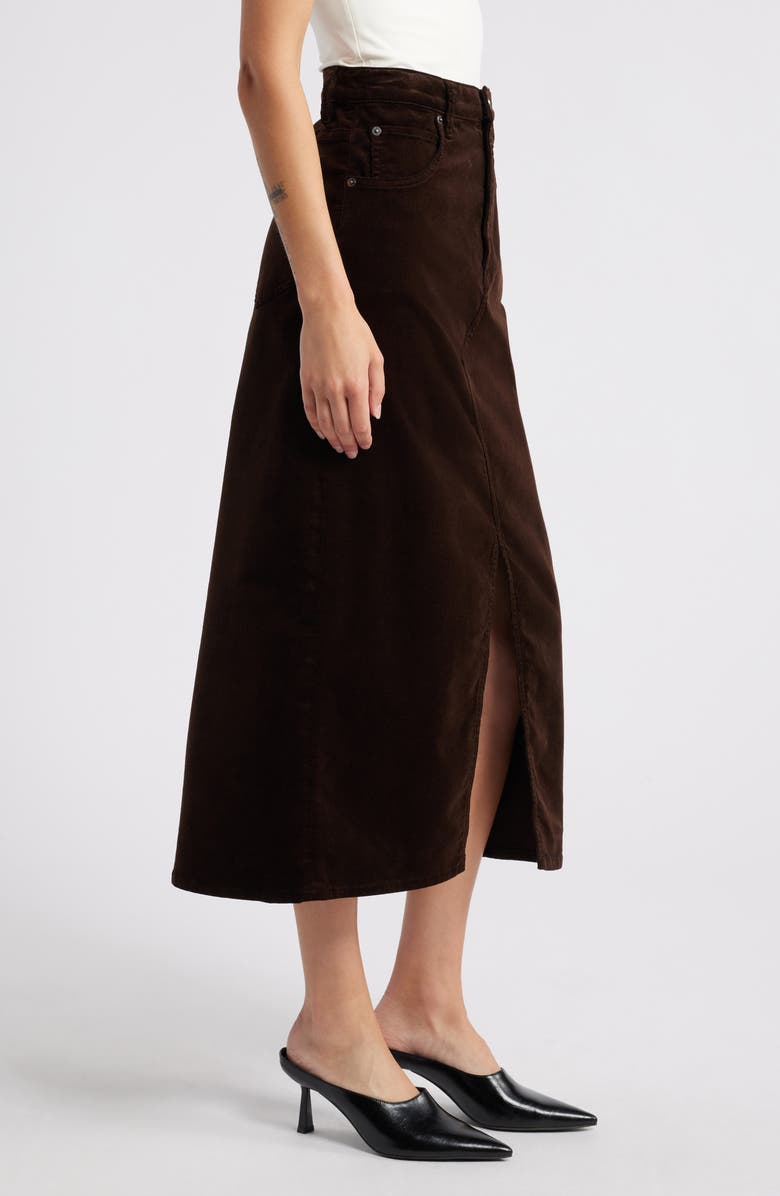 FRAME The Corduroy Front Slit Skirt, Alternate, color,