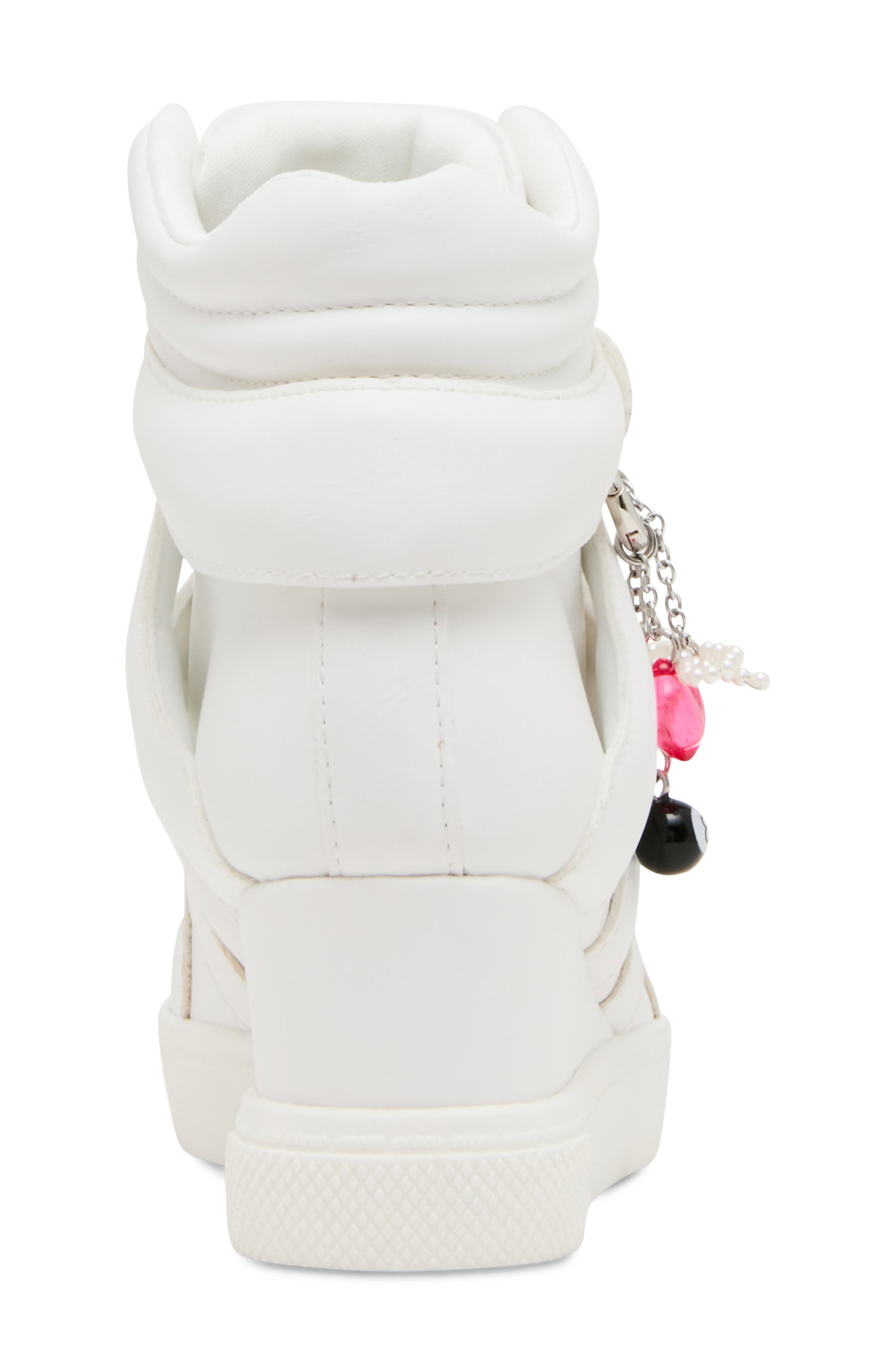 Kids' Jmavis High Top Wedge Sneaker, Alternate, color, WHITE