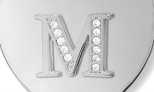 Melinda Maria Love Letters Initial Heart Medallion Necklace In Silver M