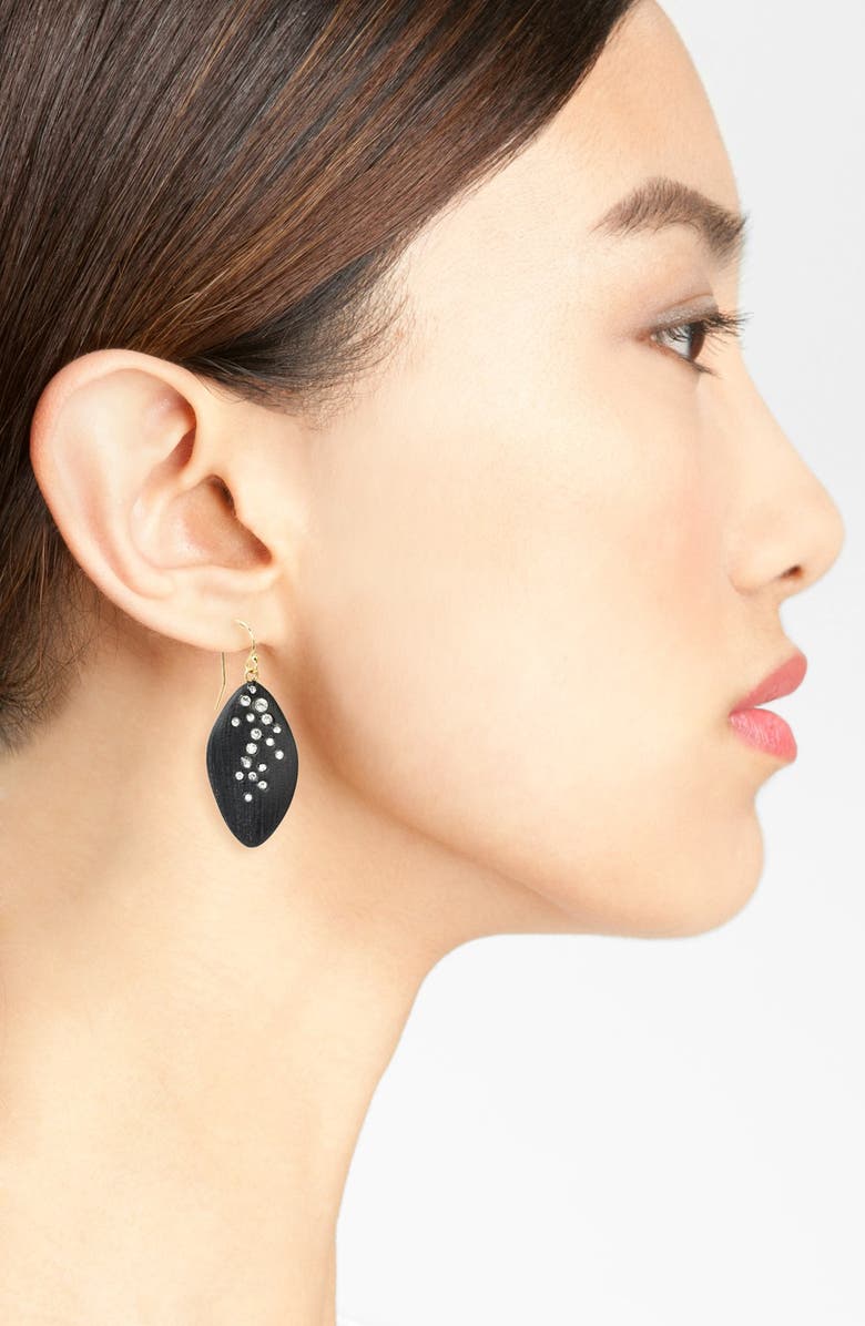 Alexis Bittar 'Lucite<sup>®</sup> - Dust' Long Leaf Statement Earrings, Alternate, color, 