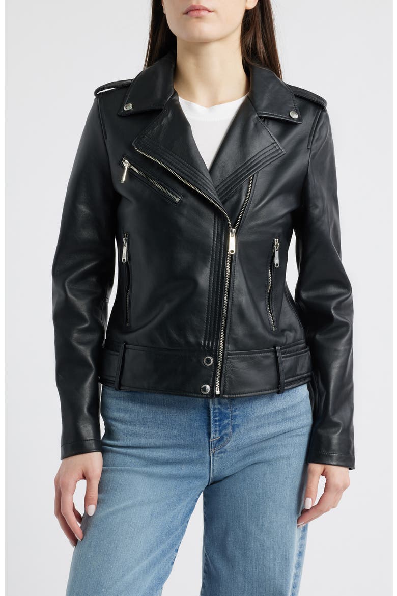 Lambskin Moto Jacket (Women) | Nordstrom