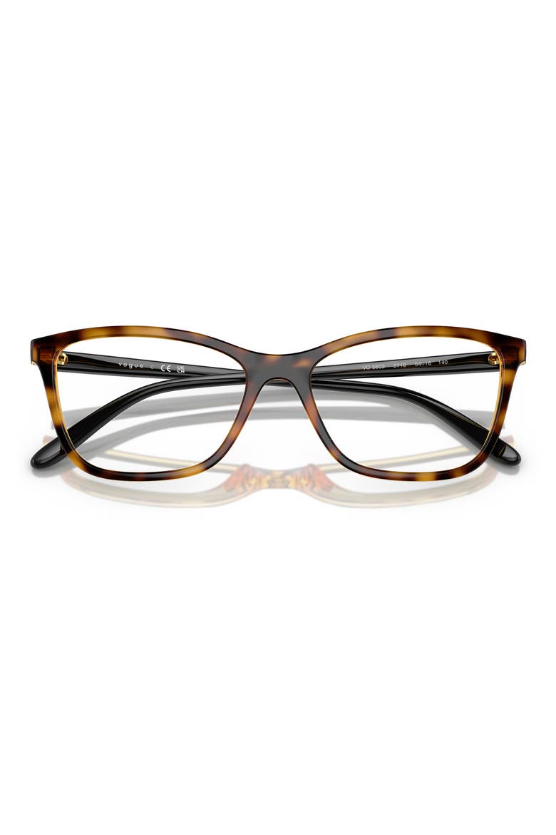 52mm Butterfly Optical Glasses, Alternate, color, DARK HAVANA